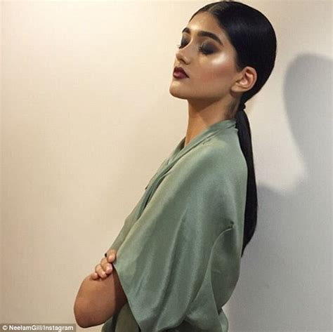 Zayn Malik S Rumoured Flame Neelam Gill Flashes Her Bum In A Revealing Khaki Gown Daily Mail
