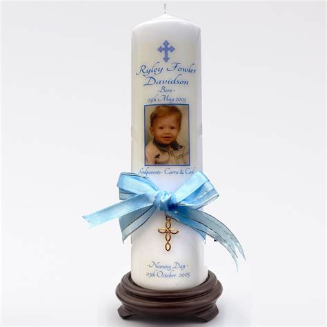 Baptism Personalised Candle Ornate Ceremony Candle