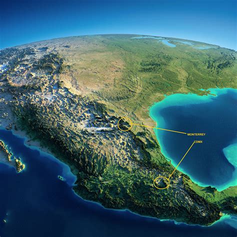 Mapa De Relieve De México Rmexico