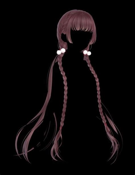 An Anime Character With Long Hair And Braids On Her Head Standing In