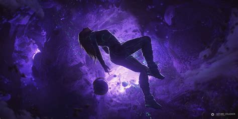 Artistic Girl Purple Space Space Suit Wallpaper Hd Artist 4k
