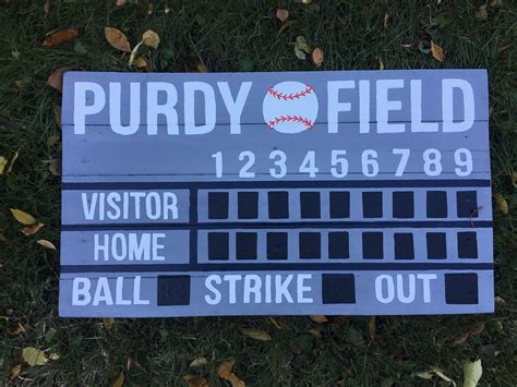 Baseball Scoreboard Baseball Scoreboard Wooden Pallet Signs
