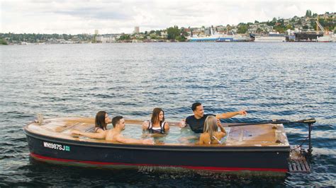 Tour Seattles Waterfront In A Floating Hot Tub Boating Holidays Hot Tub Yacht Vacations