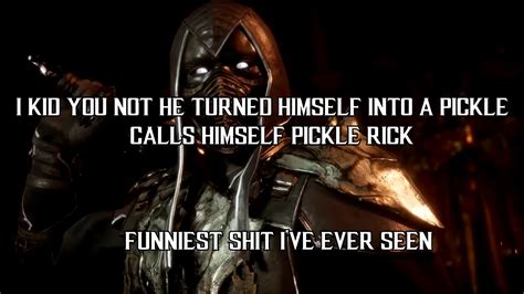 Netherrealm was known to be revealing two characters during the panel, though the. Mortal Kombat - Noob Saibot Pickle Rick Meme - YouTube