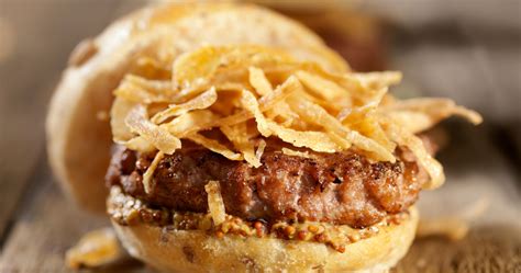 Turkey Burger With Crispy Onions And Dijon Minutes Recipe