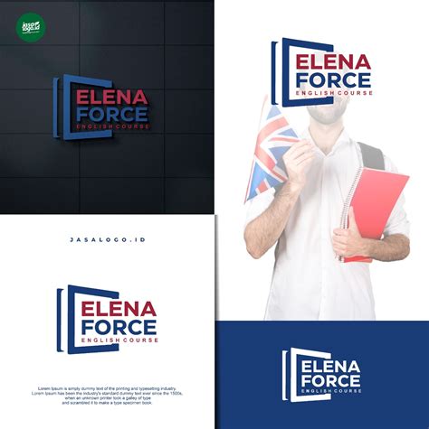 Jasa Logo Kursus Bahasa Inggris untuk Elena Force