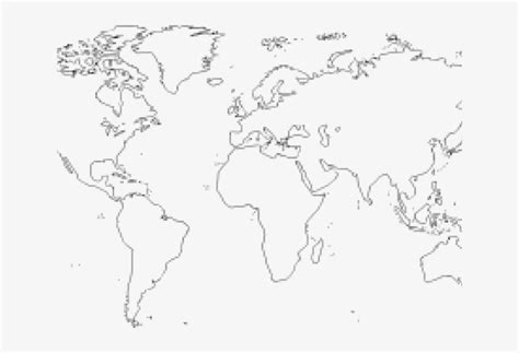 World Map Clipart Dark Outline World Blank World Map Printable Line