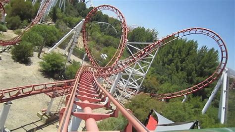 Viper Front Seat On Ride Hd Pov Six Flags Magic Mountain Youtube