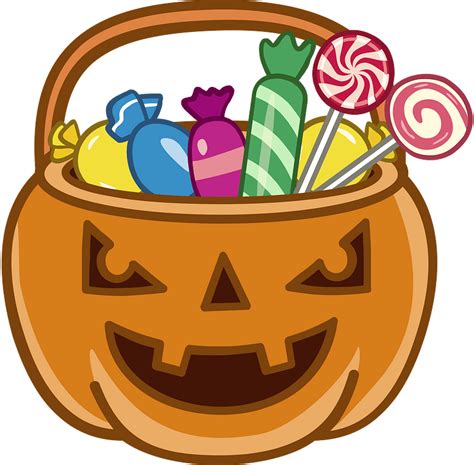 Trick Or Treating Candy Clipart Black
