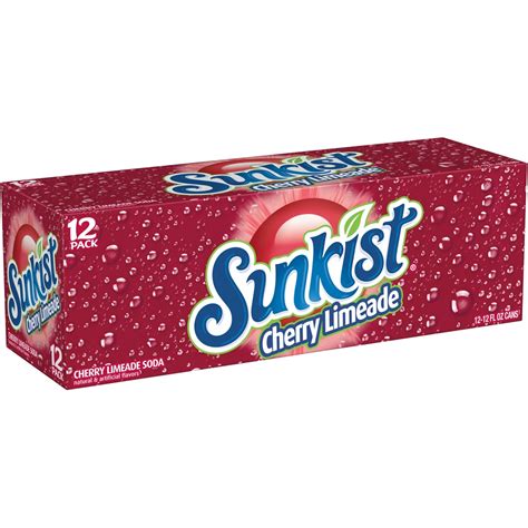 Sunkist Cherry Limeade Soda 12 Ct 12 Fl Oz Shipt