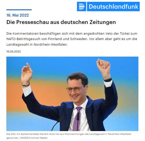 Wahlen NRW aktuell: Nachklapp - Presseschau des Dlf vom 16.5.2022
