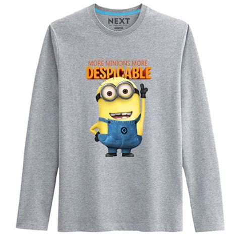 Light, mid, or heavy fabric weight. Despicable Me t-shirt men Fashion Full sleeve t shirts ...