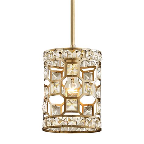 Suppliers with verified business licenses. Fifth and Main Lighting Paris 1-Light Champagne Gold with Clear Crystal Mini Pendant-WL-2255 ...