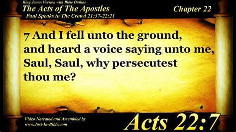 The Acts Of The Apostles Chapter 22 Bible Book 44 Kjv Hd Read Along Audiovideotext Youtube