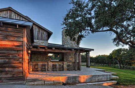 Modern Rustic Barn Style Retreat In Texas Hill Country Ranch House