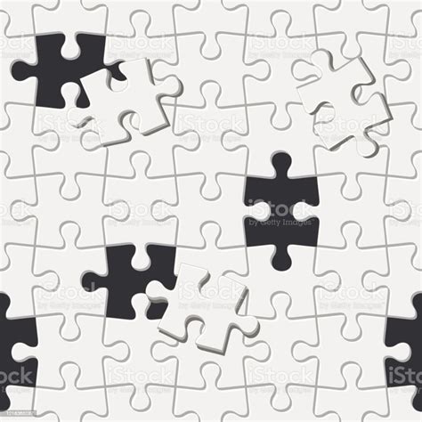 Jigsaw Puzzle Seamless Background Vector Illustration Stock