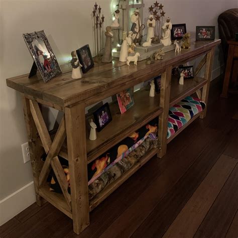 Rustic X Console Table Ana White