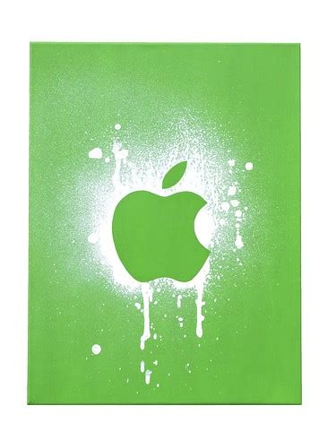 Apple Computer Painting Green Acrylic Paint On Canvas Size Flickr