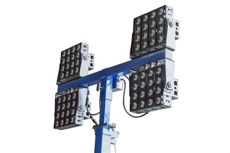 600w Portable Light Tower 4 150w Led Lights 120 277v Ac Extends