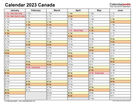 Canada Calendar 2023 Free Printable Pdf Templates Images