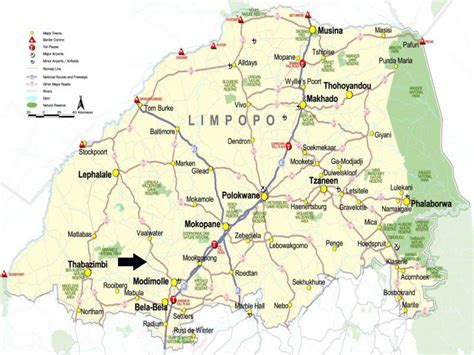 Map Of Limpopo Province South Africa Africa Map