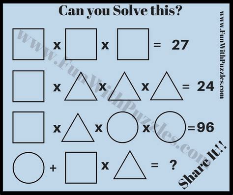 Math Brain Teasers For Kids With Answers And Explanations