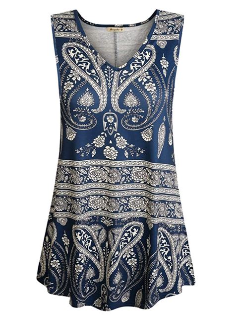 cyanstyle womens sleeveless v neck floral flowy tank top print flowy tunic shirts see this