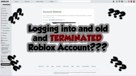 Logging Into A Terminated Roblox Account Roblox Banned Youtube