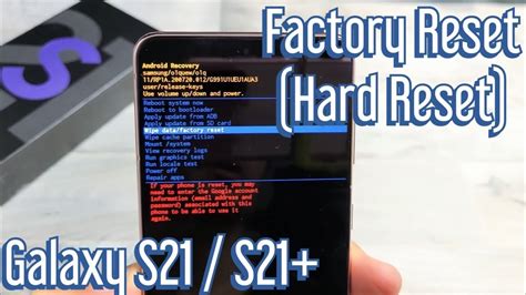 Galaxy S21 S21 How To Factory Reset Hard Reset Back To Orginal