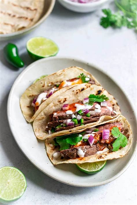 Grilled Flank Steak Tacos Recipe Juicy Tender And Cooks In 15 Minutes