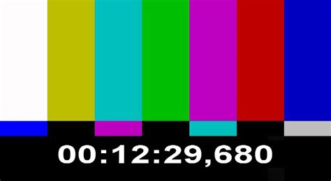 Color Bars Test Pattern Time 20 Minutes Youtube
