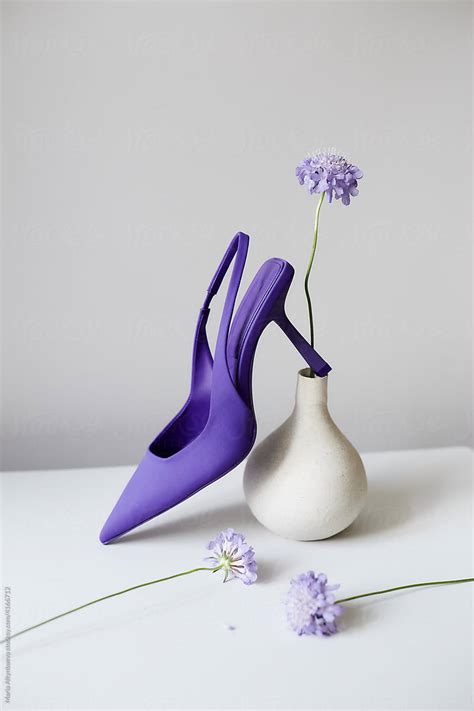 Purple Heel Shoe Still Life By Maria Altynbaeva