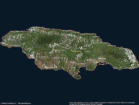 Although these images update regularly, you typically won't see live changes, and there may be a lag of up to a few years between the satellite image you see on your screen and the the way a location looks in real life. Jamaica Satellite Maps | LeadDog Consulting