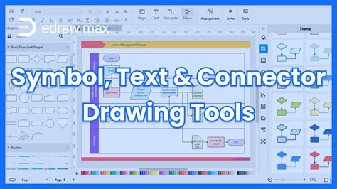 Symbol Text And Connector Drawing Tools Edrawmax Tutorial Youtube