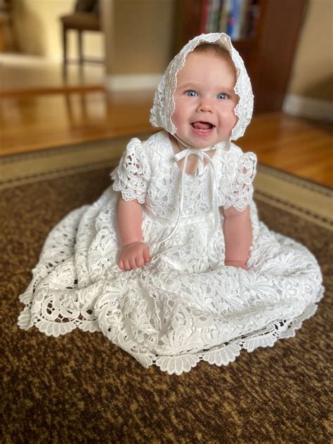 Baby Girl Baptismal And Blessing Gowns Lace Baptism Gown Etsy