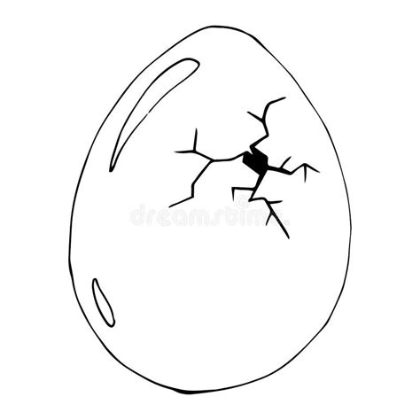 Cracked Egg Vector Illustration Of Egg Stock Illustration