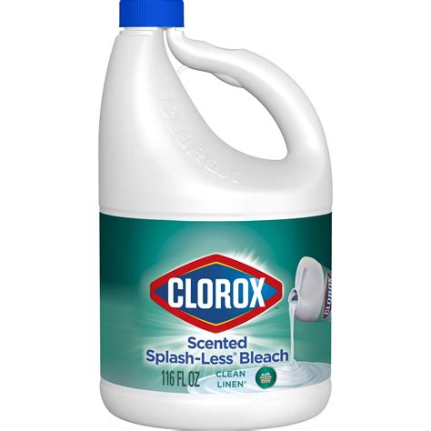 Clorox Splash Less Liquid Bleach Clean Linen Scent 116 Oz Bottle