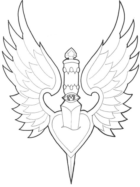 Simple power rangers coloring page to download. Pin on Heart With Wings And Dagger Tattoo Images