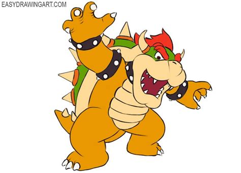 How To Draw Bowser Drawings Bowser Easy Drawings