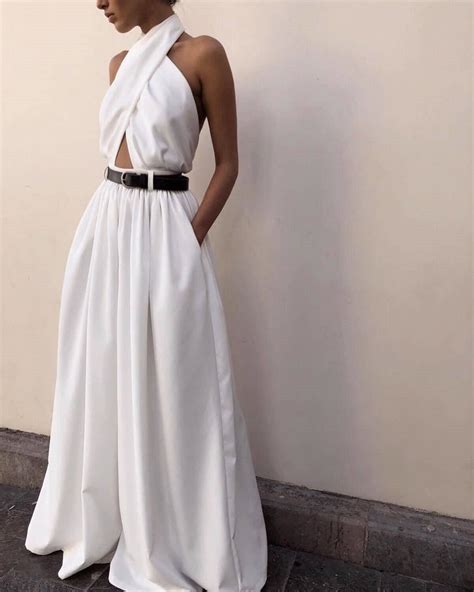 Casual Sexy Sling Off The Shoulder Backless Pure Color Maxi Dress Maxi