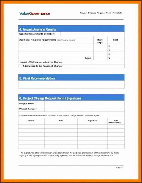 Costum Variation Order Request Template Doc Example Financial Plan
