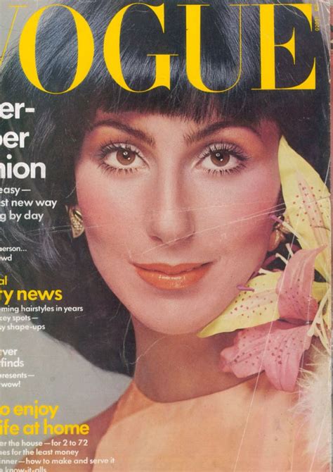 Cher On The Cover Of Vogue C1973 Or Thereabouts Vogue Covers Vogue