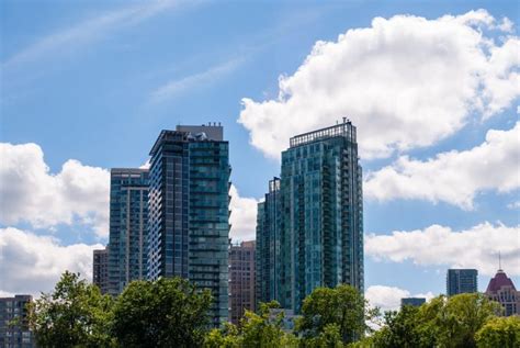 Modern Mississauga Skyscrapers Fill The Citys Skyline As It Develops