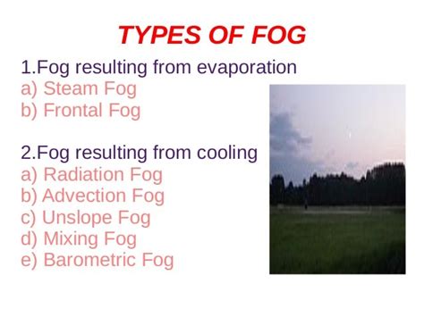 Study Notes On Fog