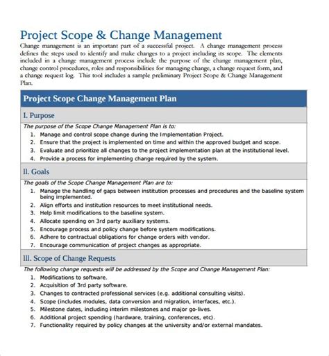 10 Change Management Plan Templates Word Excel And Pdf Templates