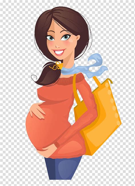 Pregnant Woman Illustration Pregnancy Woman Heavily Pregnant Woman
