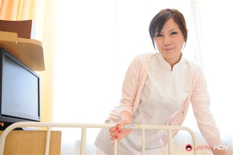 Nurse Yuri Konishi Sits With Hot Ass Up In The Air On Hospital Bed