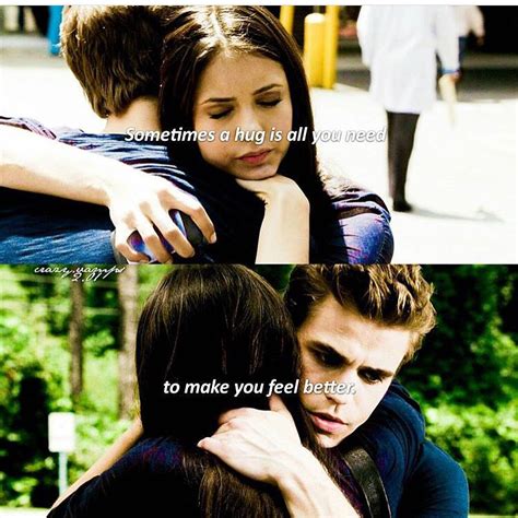 Tvd The Vampire Diaries Elena And Stefan Sometimes A Hug Is All You