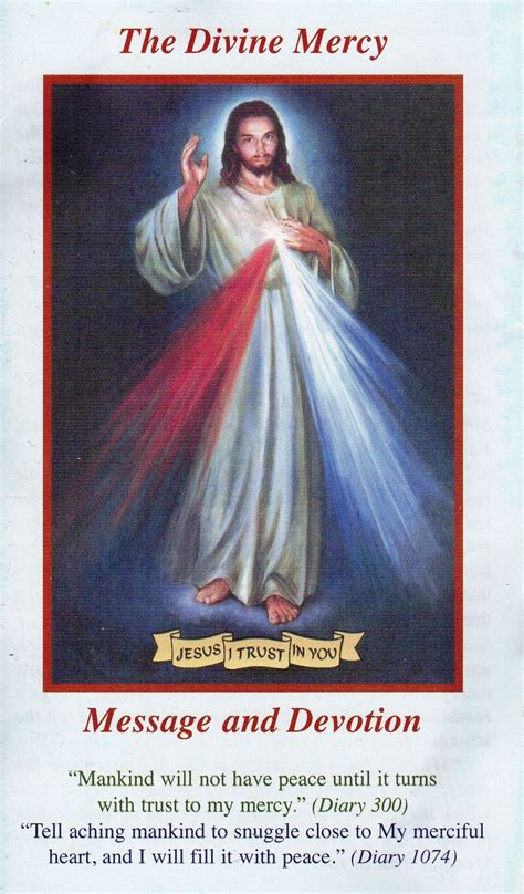 The Divine Mercy Message And Devotion Leaflet Cardinal Newman Faith
