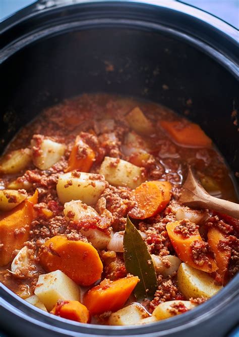 Maybe you would like to learn more about one of these? Crock Pot Ground Beef Stew Recipe with Potato and Carrot ...